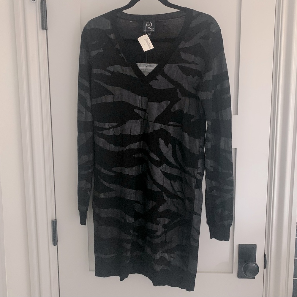 NWT 100% Wool McQ Tiger Print Dress Sz M